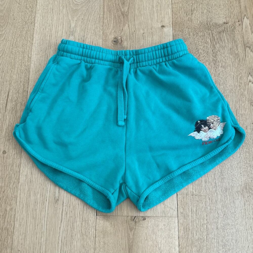 Fiorucci Sweat Shorts Angel Cherub Size M Green